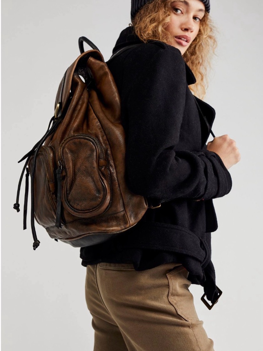We The Free Leather Aviator Backpack